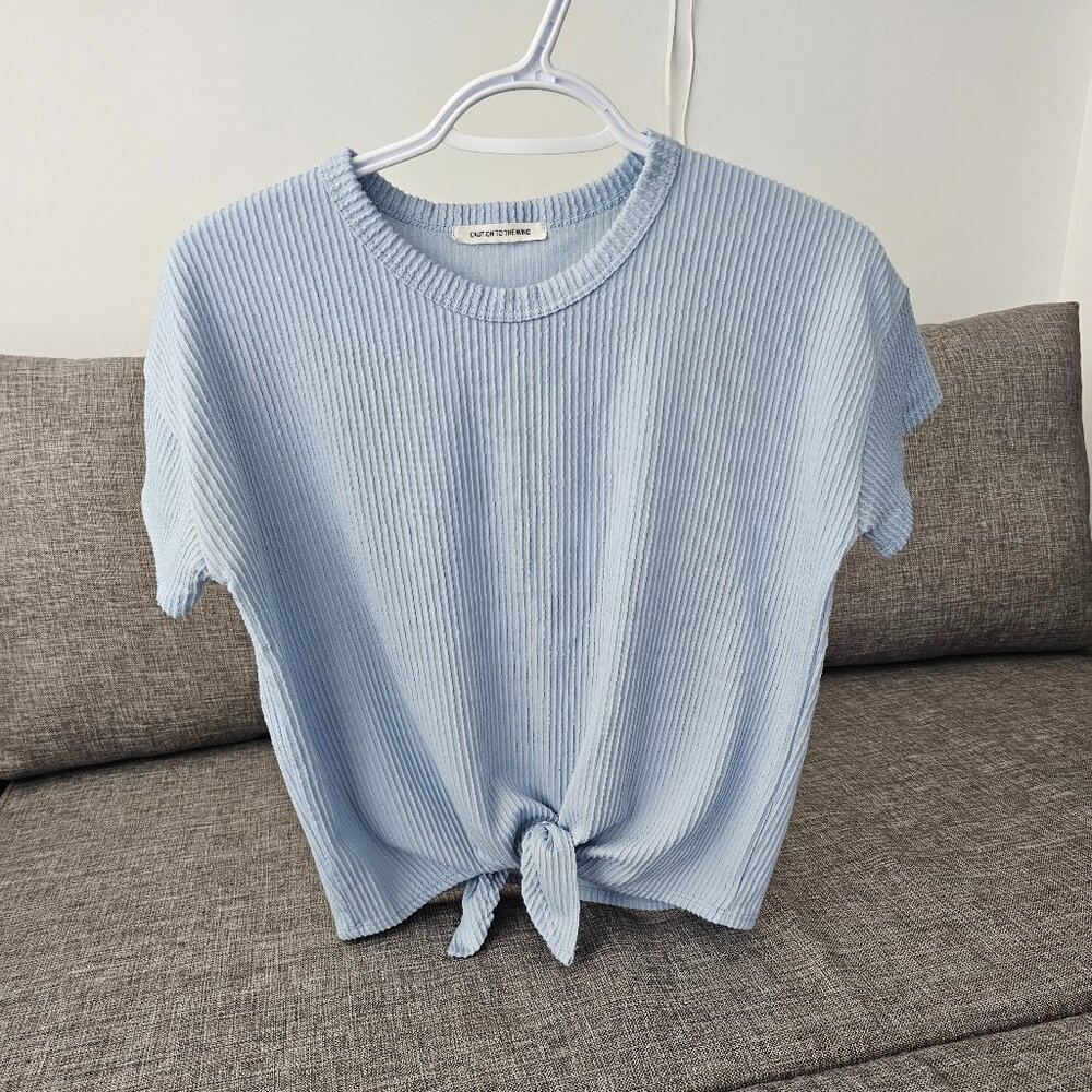 Cute tie front top